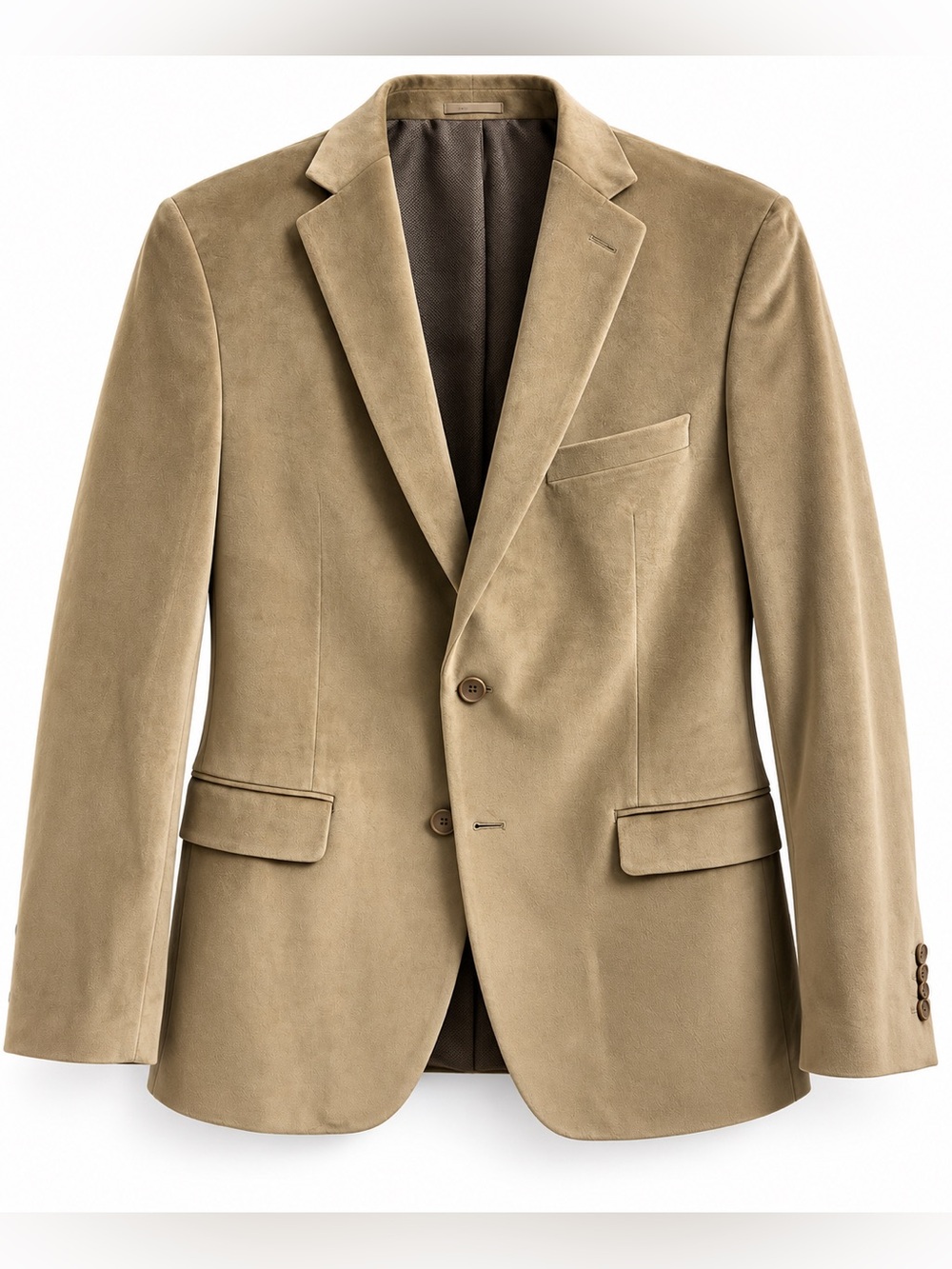 Alfani Slim Fit Velvet Sport Coat Blazer Mens 42 R Tan NEW